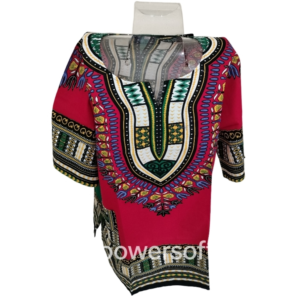 Red Afro Dashiki